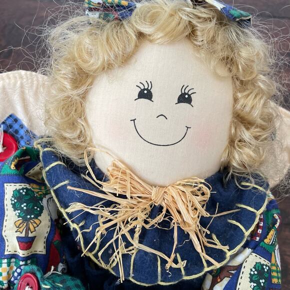 Tb Trading Country Angel Rag Doll Bean Bottom Shelf Sitter Farm Rustic Primitive - Picture 2 of 16
